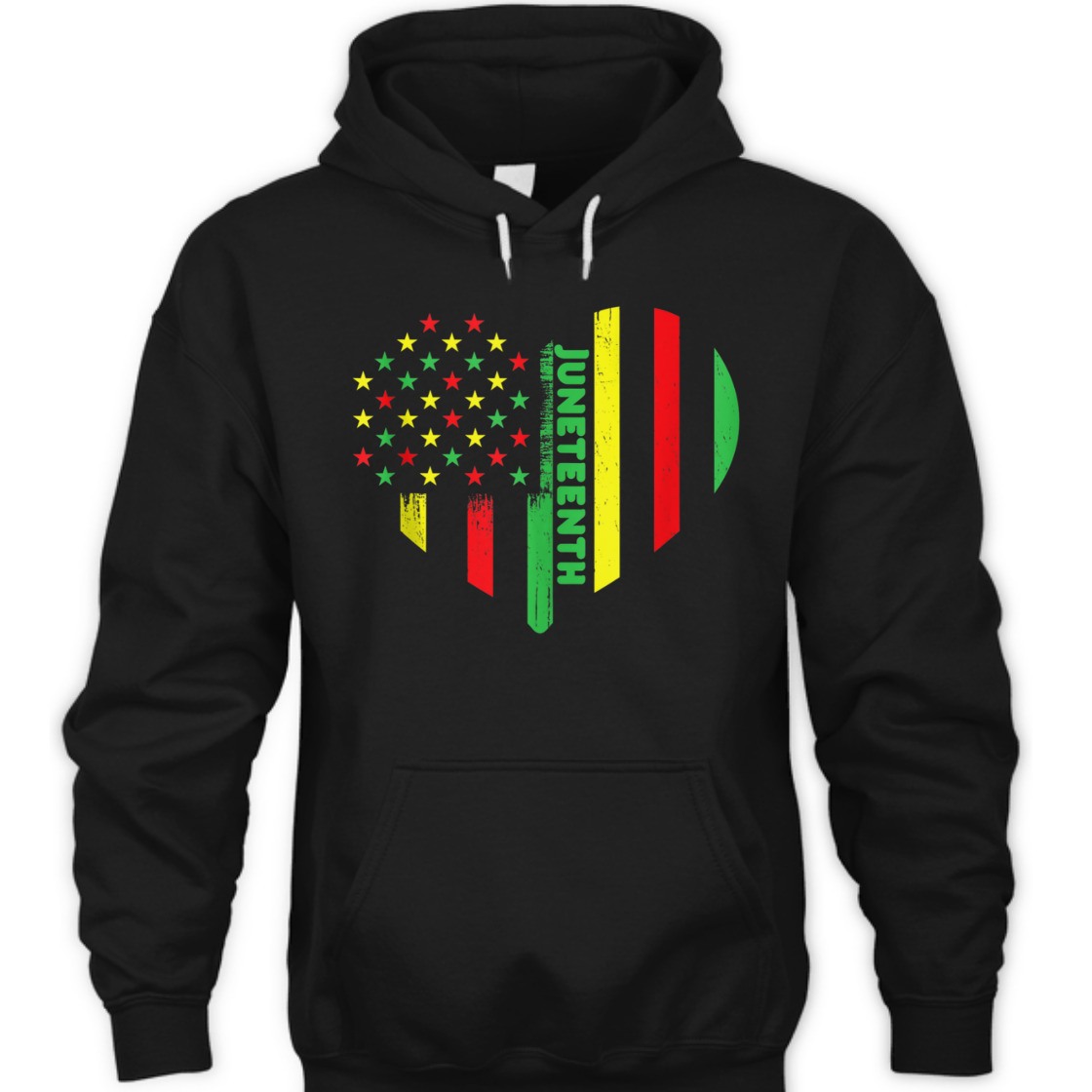 Strong Women Juneteenth Retro Vintage Heart Flag Black Dad Mom Girl Boy T-Shirt