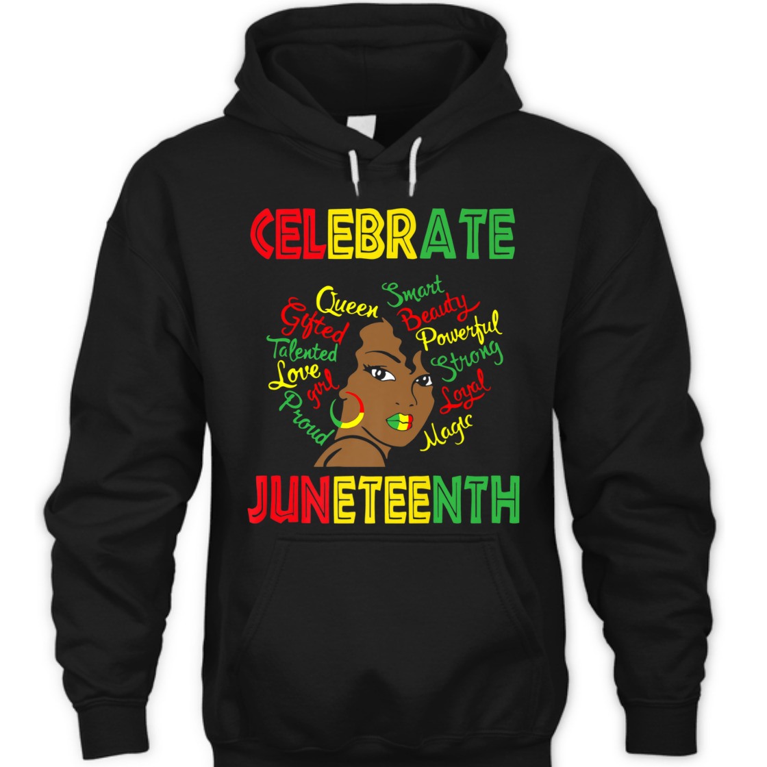 Strong Women Black Women Messy Bun Juneteenth Celebrate Indepedence Day Premium T-Shirt