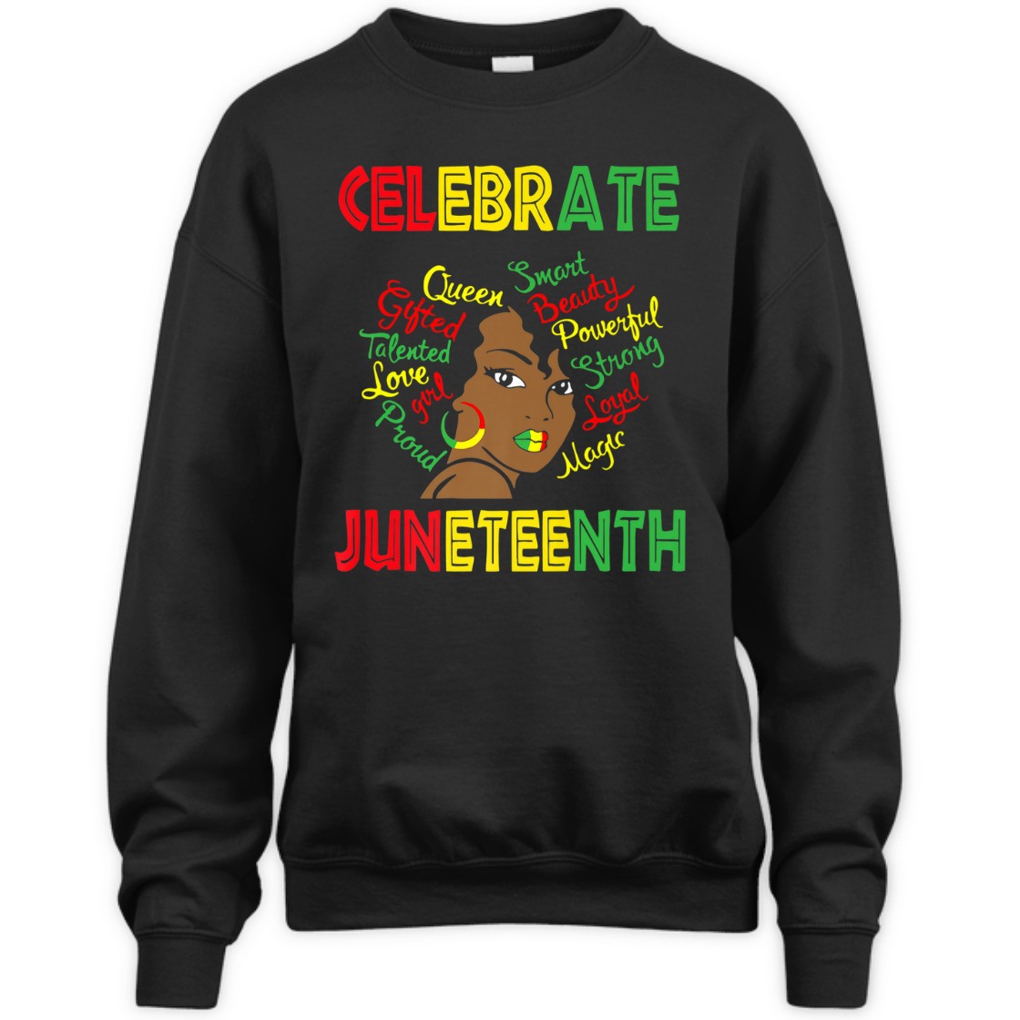 Strong Women Black Women Messy Bun Juneteenth Celebrate Indepedence Day Premium T-Shirt