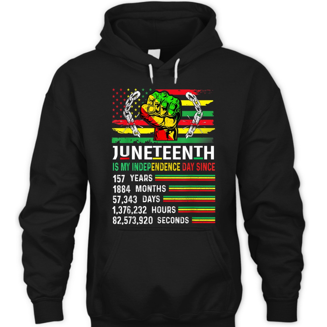 Strong Women Juneteenth Is My Independence Since 157 African Black 1865 T-Shirt