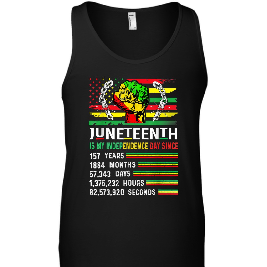 Strong Women Juneteenth Is My Independence Since 157 African Black 1865 T-Shirt