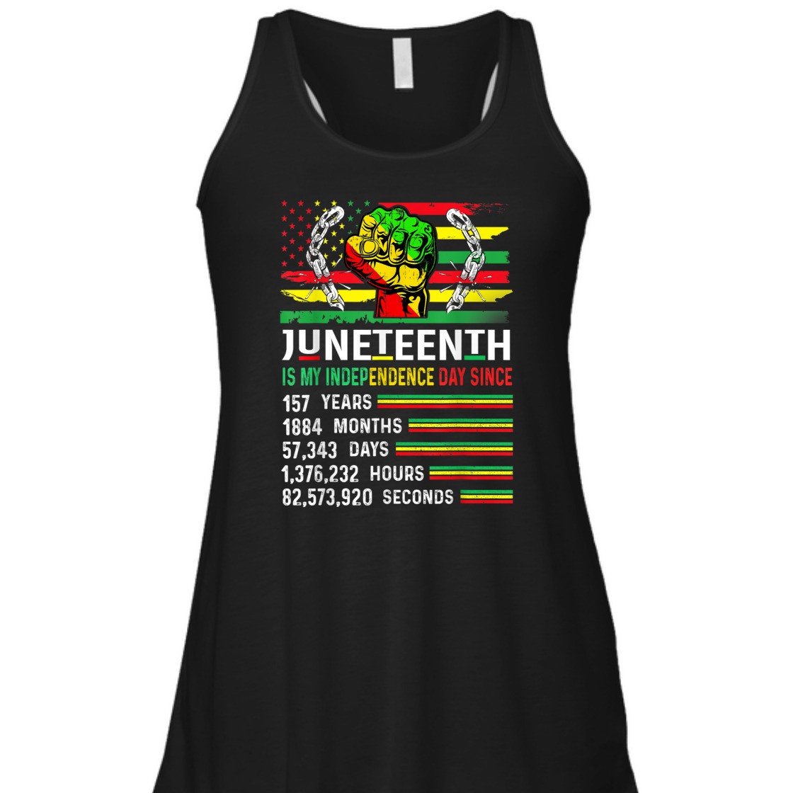 Strong Women Juneteenth Is My Independence Since 157 African Black 1865 T-Shirt