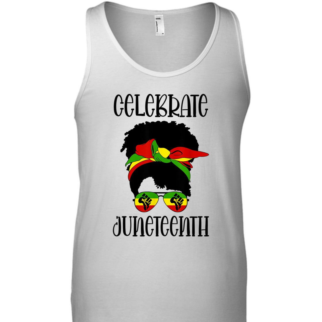 Strong Women Black Women Messy Bun Juneteenth Celebrate T-Shirt