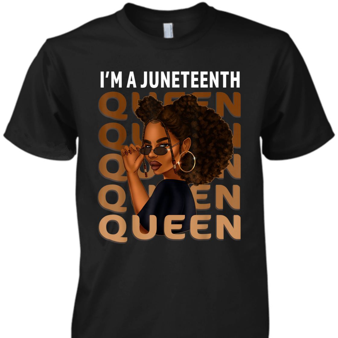 Strong Women Juneteenth Queen Swag Black Melanin Natural Hair Afro Women T-Shirt Strong Women Juneteenth Queen Swag Black Melanin Natural Hair Afro Women T-Shirt