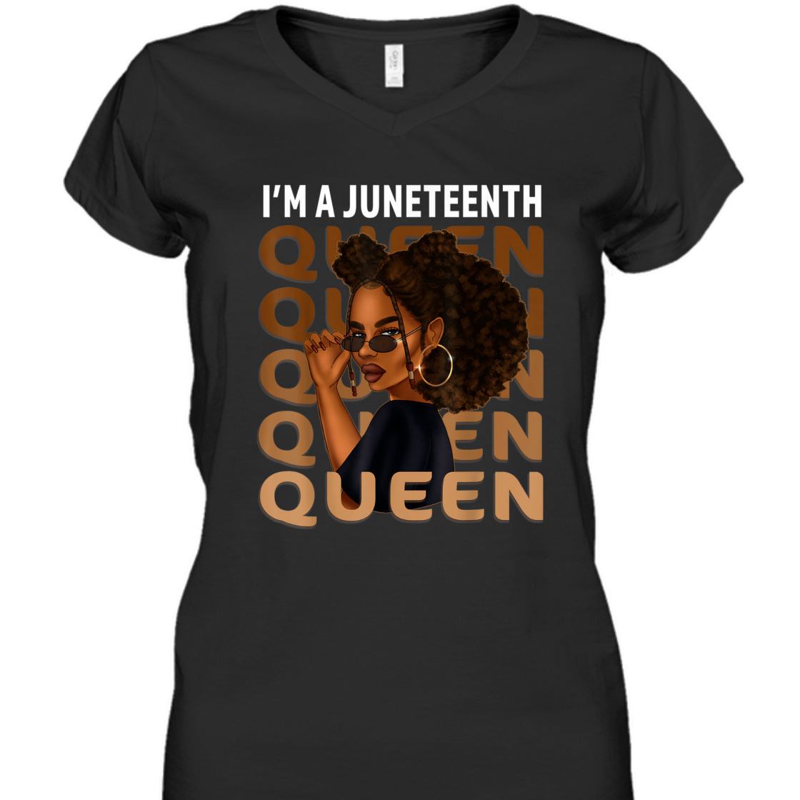 Strong Women Juneteenth Queen Swag Black Melanin Natural Hair Afro Women T-Shirt Strong Women Juneteenth Queen Swag Black Melanin Natural Hair Afro Women T-Shirt