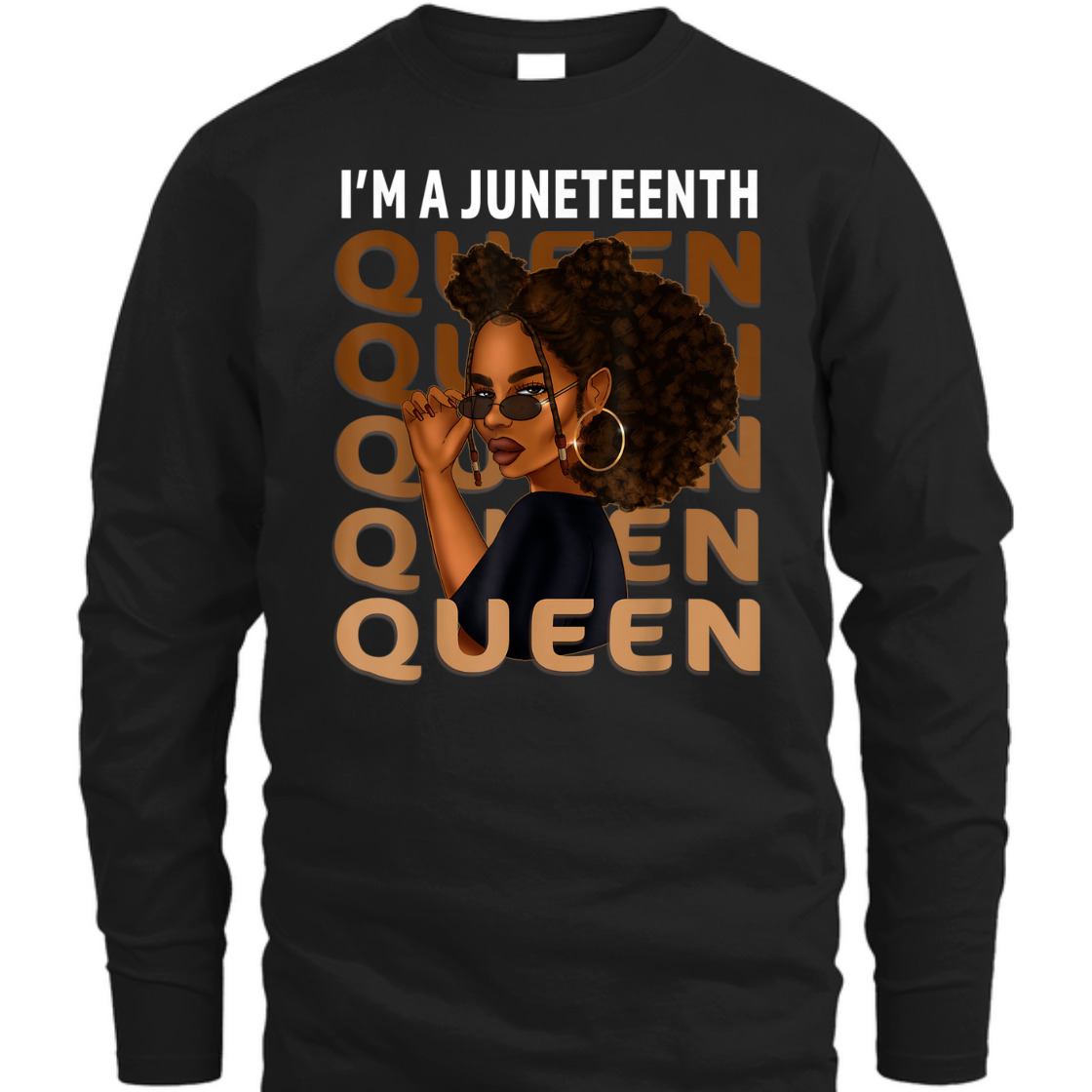 Strong Women Juneteenth Queen Swag Black Melanin Natural Hair Afro Women T-Shirt Strong Women Juneteenth Queen Swag Black Melanin Natural Hair Afro Women T-Shirt