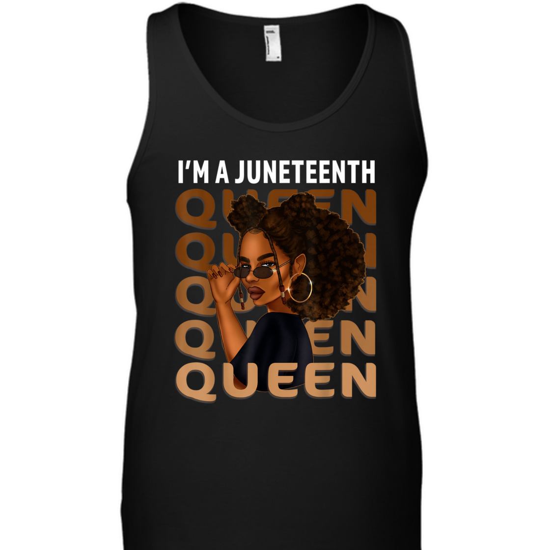 Strong Women Juneteenth Queen Swag Black Melanin Natural Hair Afro Women T-Shirt