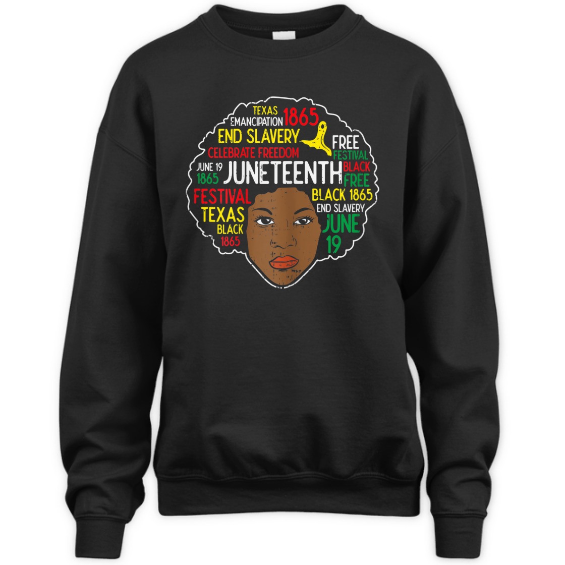 Strong Women Afro Woman Juneteenth 1865 Black Pride Melanin Women Gift T-Shirt