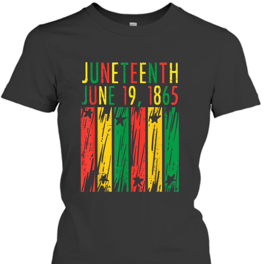 Strong Women Juneteenth Flag 1865 June 19th Black African Pride T-Shirt