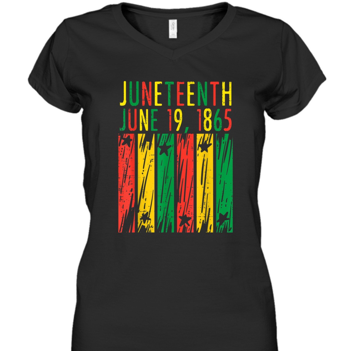 Strong Women Juneteenth Flag 1865 June 19th Black African Pride T-Shirt
