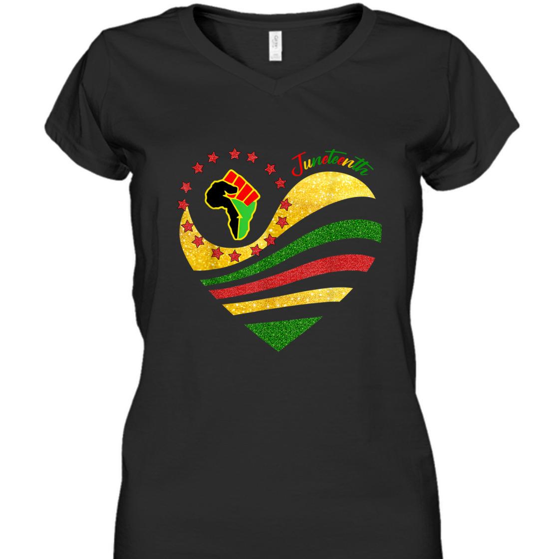 Strong Women Juneteenth Heart Hand Independence-Day T-Shirt Strong Women Juneteenth Heart Hand Independence-Day T-Shirt