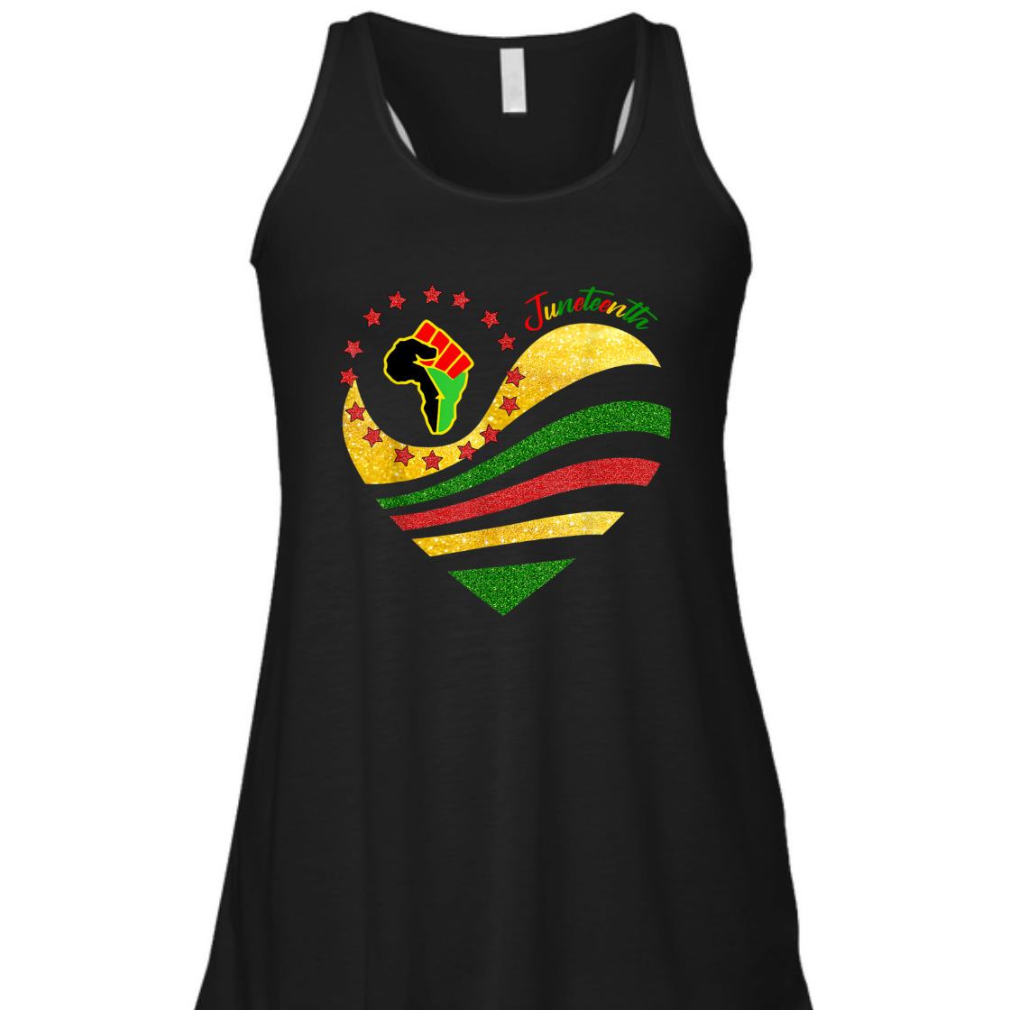 Strong Women Juneteenth Heart Hand Independence-Day T-Shirt