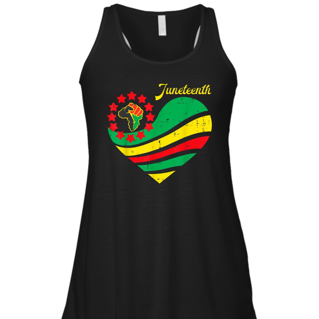 Strong Women Juneteenth Heart Africa Fist June 19th 1865 T-Shirt