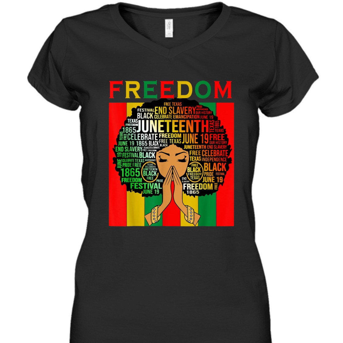 Strong Women Melanin Black Girl Magic Juneteenth Freedom Women Girls Mom T-Shirt