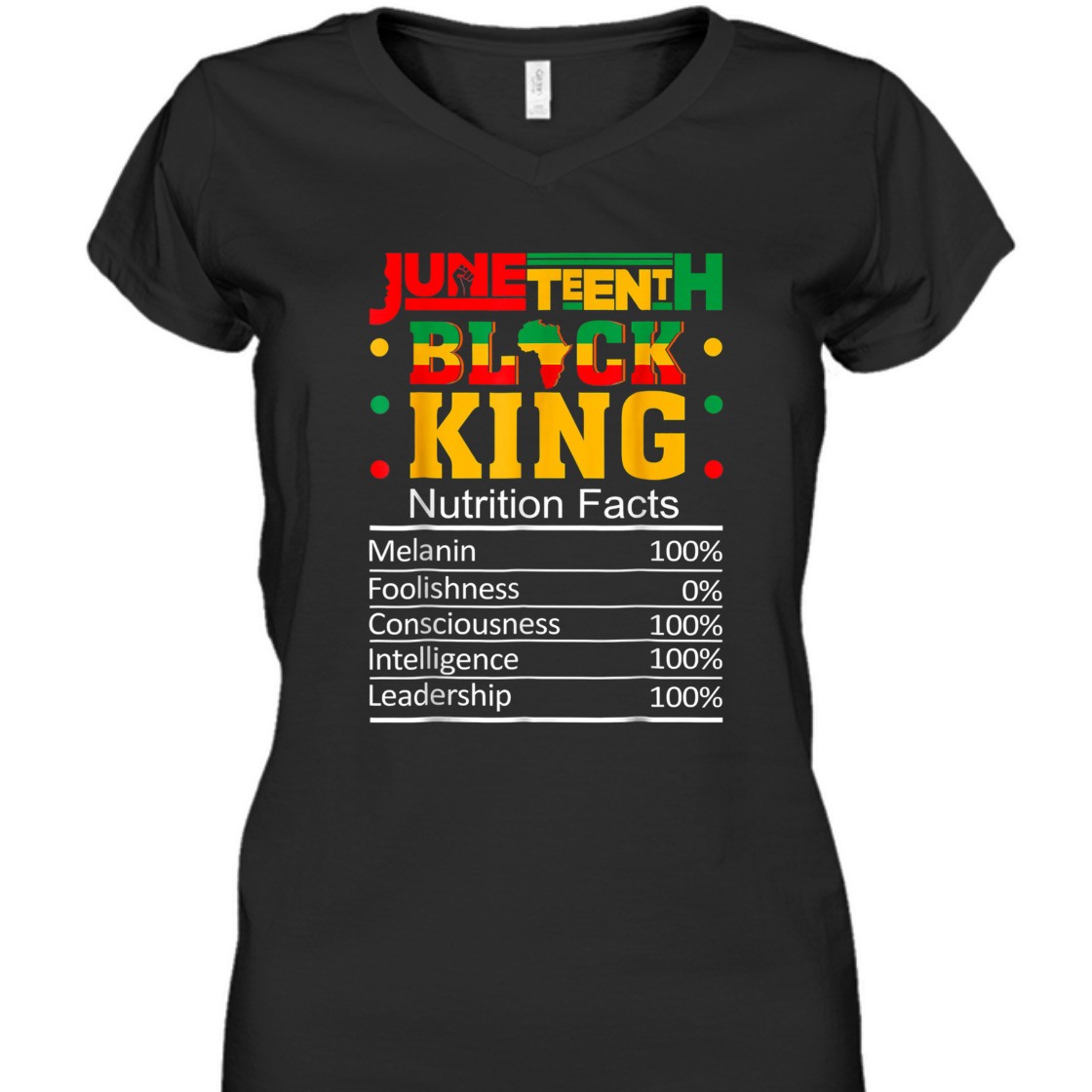 Strong Women Nutritional Facts Juneteenth 1865 Black King Black Queen T-Shirt Strong Women Nutritional Facts Juneteenth 1865 Black King Black Queen T-Shirt