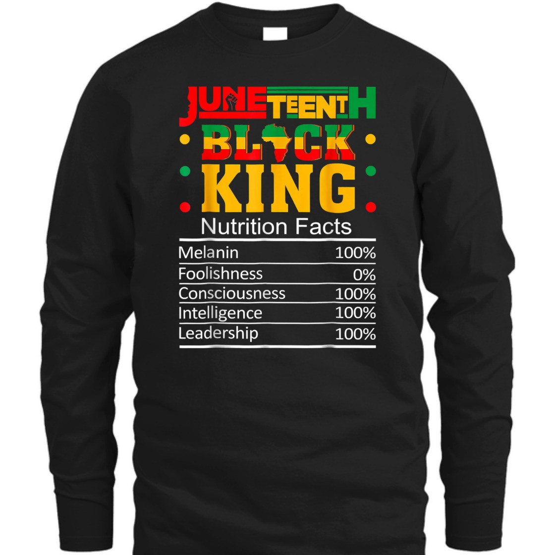 Strong Women Nutritional Facts Juneteenth 1865 Black King Black Queen T-Shirt Strong Women Nutritional Facts Juneteenth 1865 Black King Black Queen T-Shirt