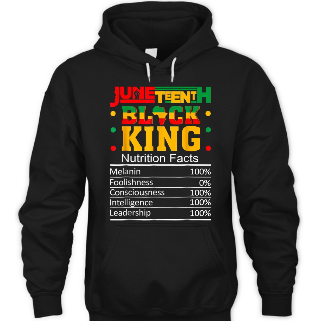 Strong Women Nutritional Facts Juneteenth 1865 Black King Black Queen T-Shirt Strong Women Nutritional Facts Juneteenth 1865 Black King Black Queen T-Shirt