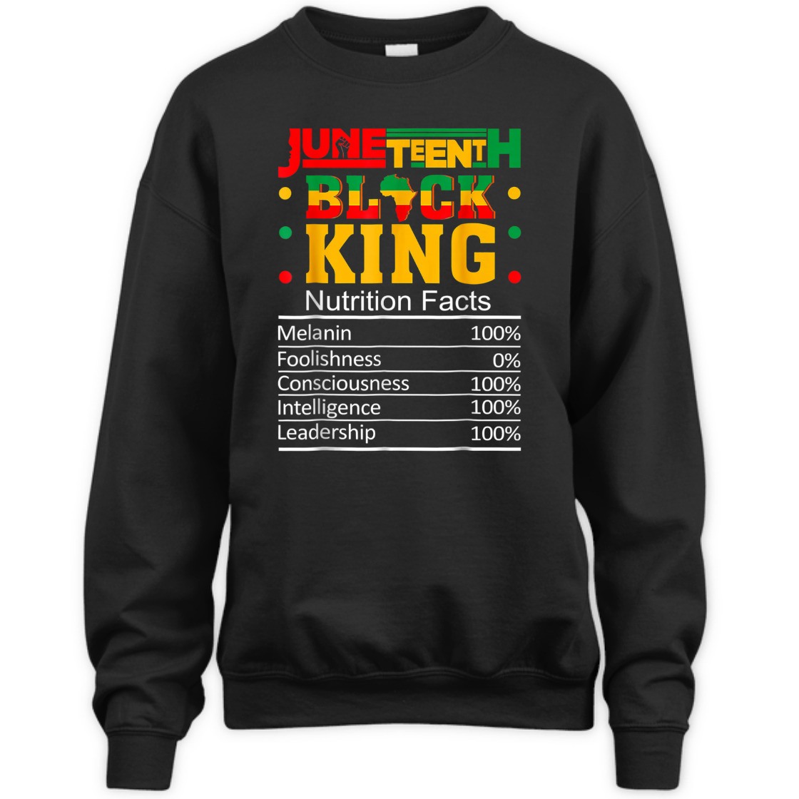 Strong Women Nutritional Facts Juneteenth 1865 Black King Black Queen T-Shirt