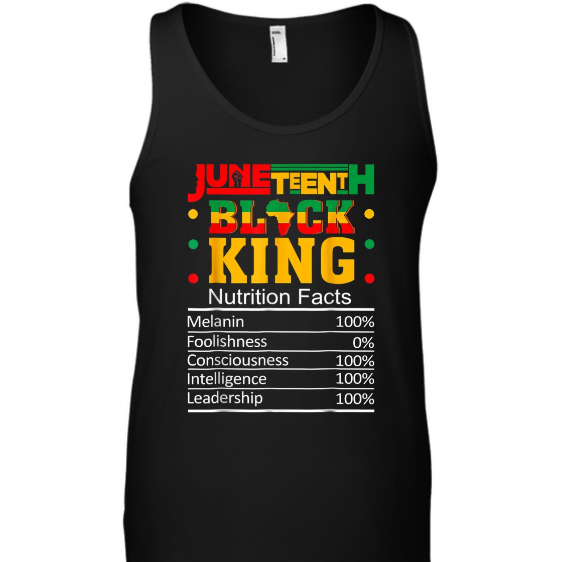 Strong Women Nutritional Facts Juneteenth 1865 Black King Black Queen T-Shirt