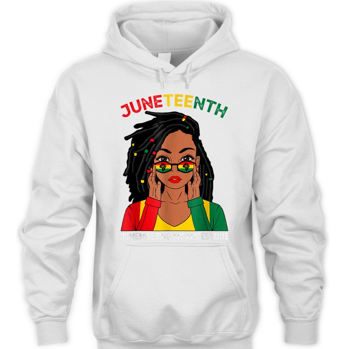 Strong Women Loc'd Hair Black Woman Remebering My Ancestors Juneteenth T-Shirt
