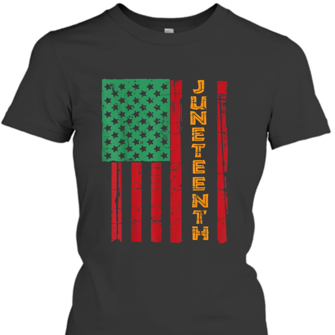 Strong Women Juneteenth American Flag T-Shirt