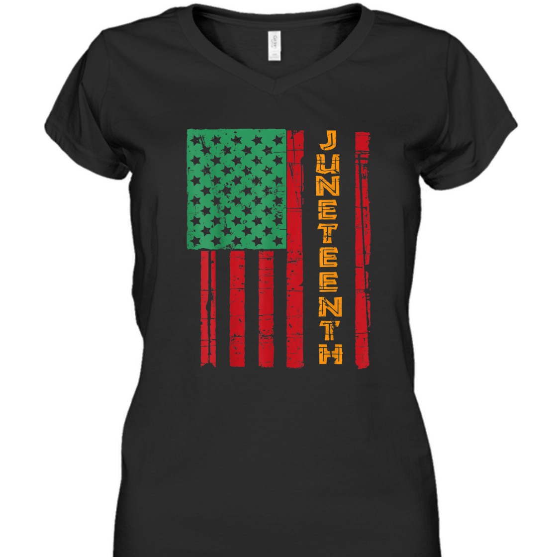 Strong Women Juneteenth American Flag T-Shirt Strong Women Juneteenth American Flag T-Shirt