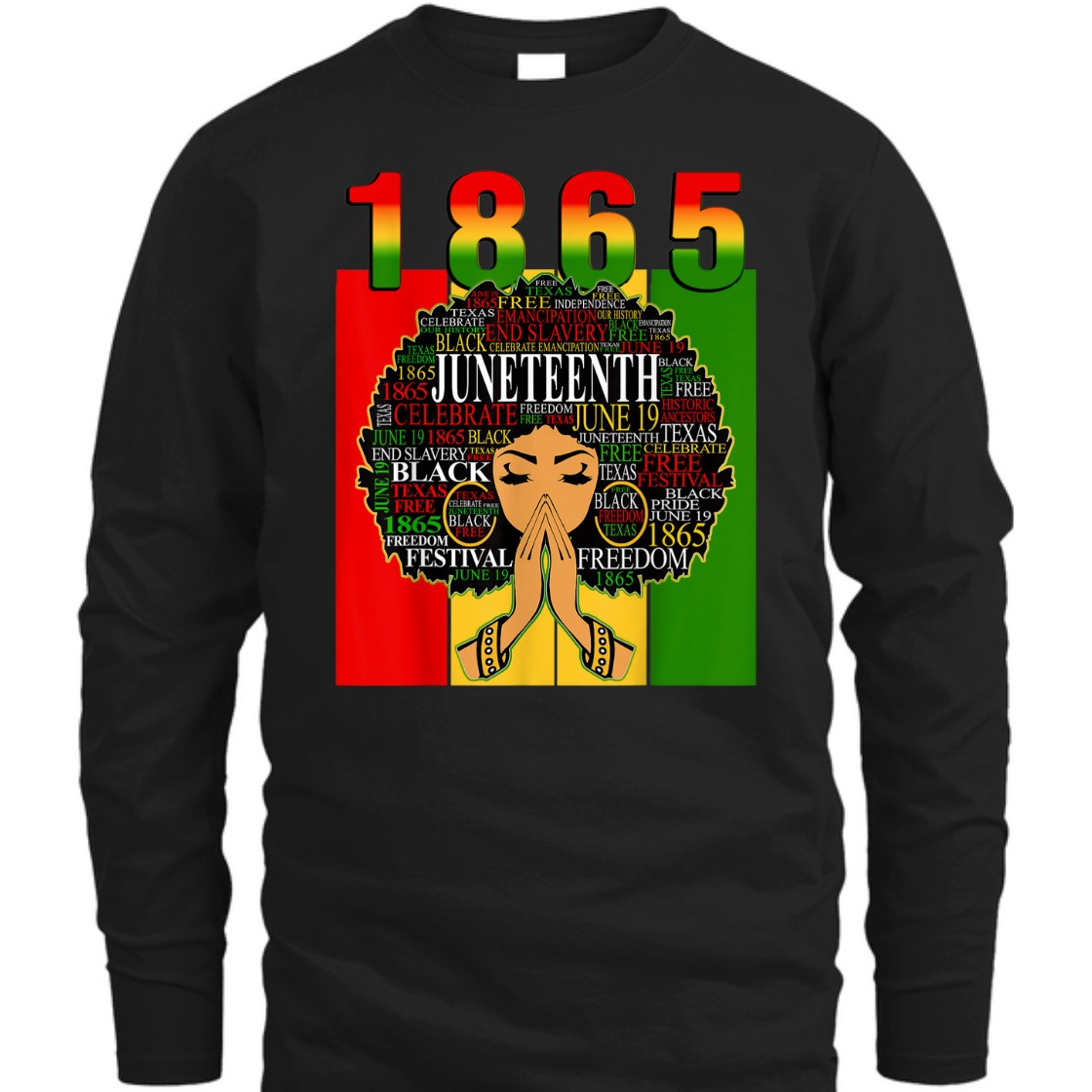 Strong Women Juneteenth 1865 Independence Black Melanin Queen Afro Women T-Shirt