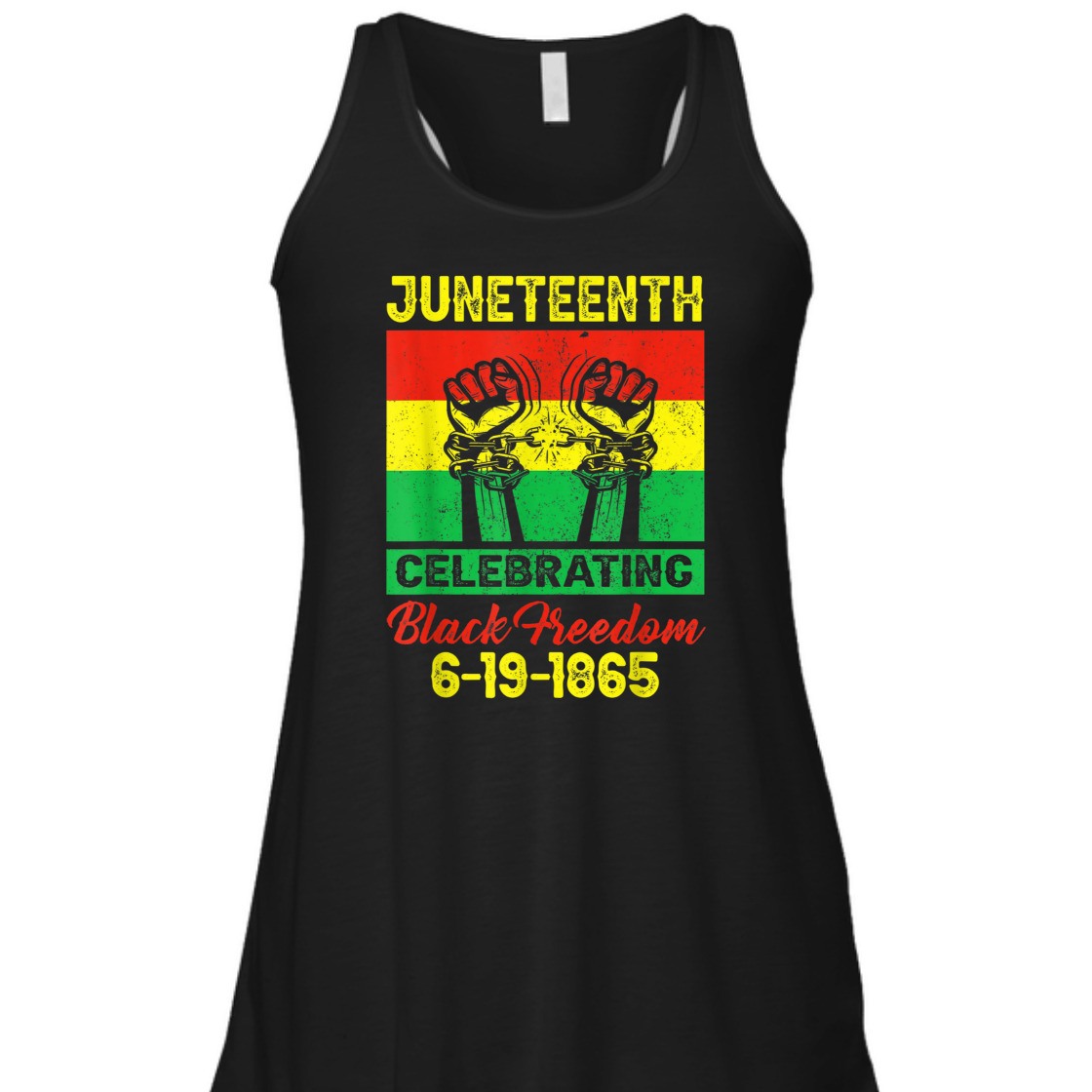 Strong Women Juneteenth Celebrating Black Freedom 1865 Flag T-Shirt