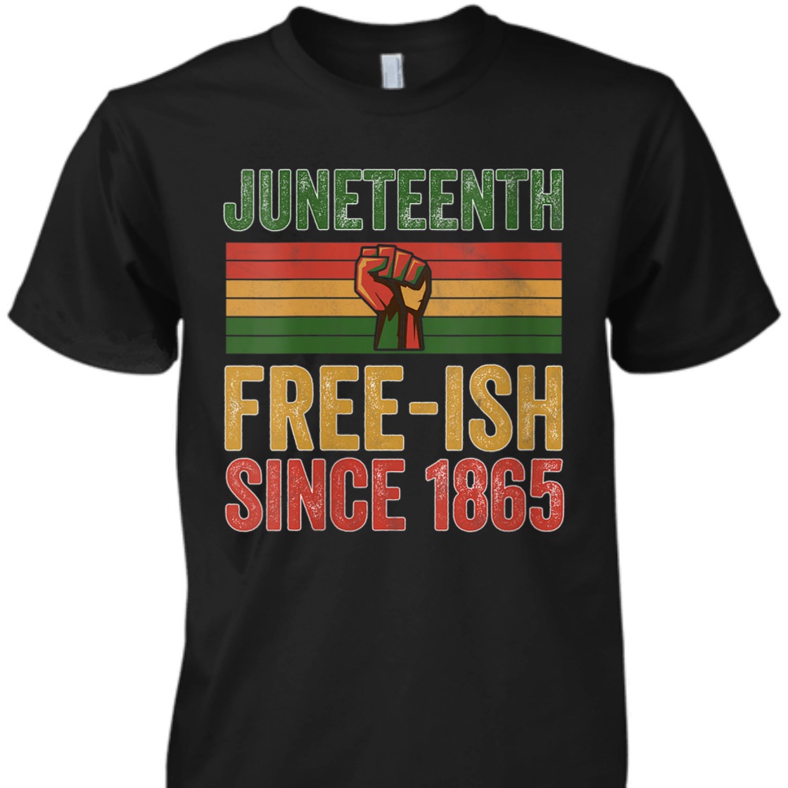 Strong Women Juneteenth Free-ish Since 1865 Day Independence Black Pride Retro T-Shirt