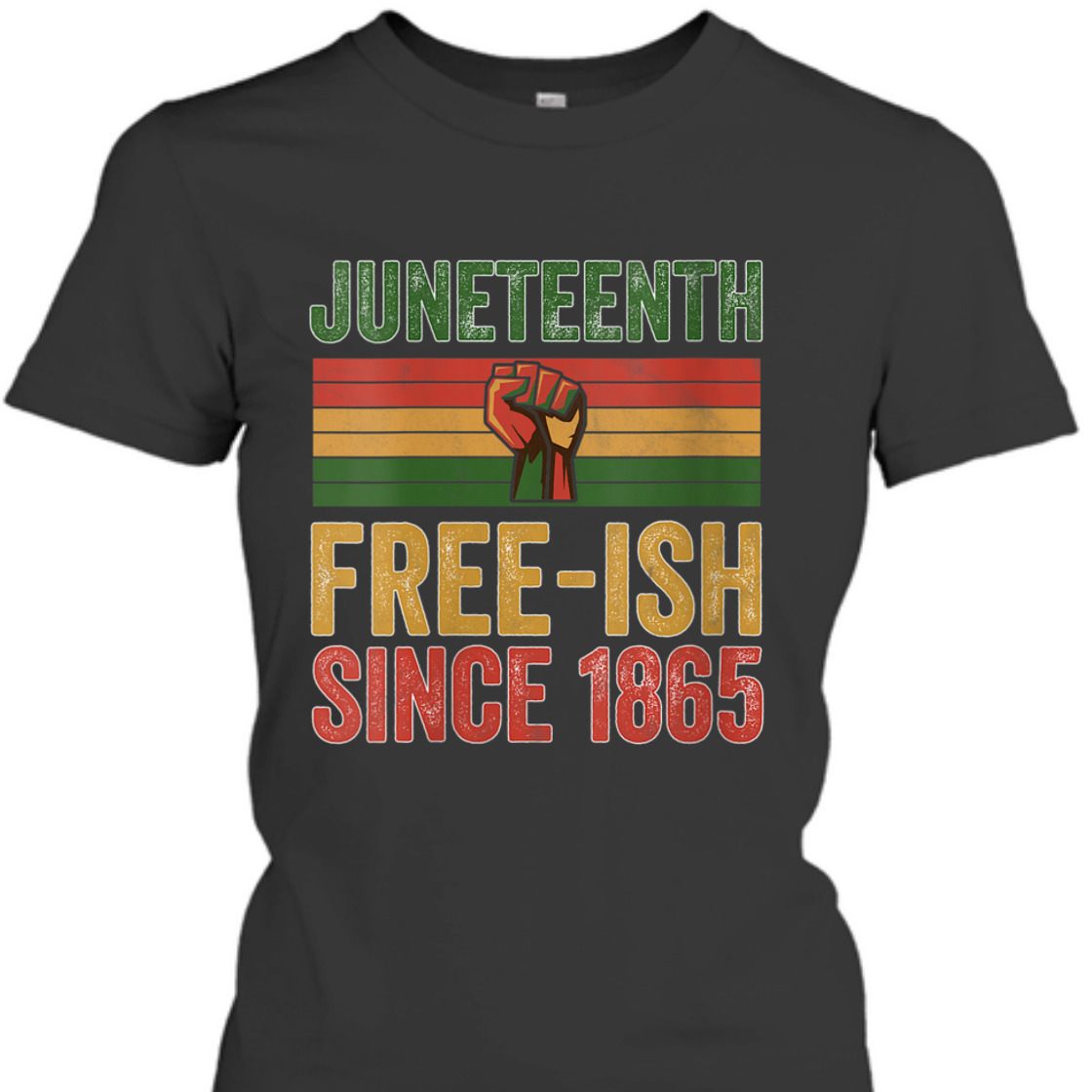 Strong Women Juneteenth Free-ish Since 1865 Day Independence Black Pride Retro T-Shirt
