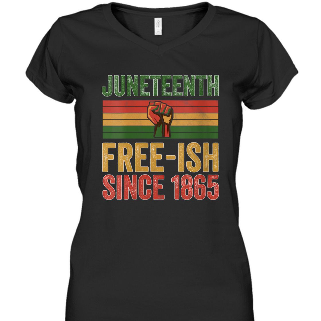 Strong Women Juneteenth Free-ish Since 1865 Day Independence Black Pride Retro T-Shirt