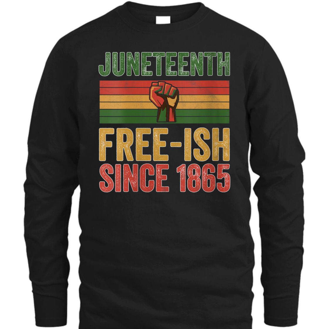 Strong Women Juneteenth Free-ish Since 1865 Day Independence Black Pride Retro T-Shirt