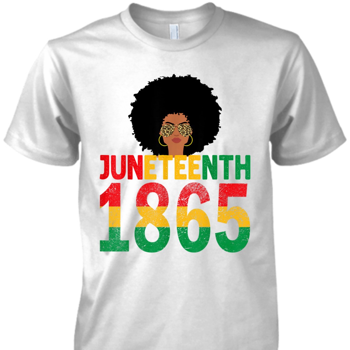 Strong Women Juneteenth 1865 Women Natural Hair T-Shirt