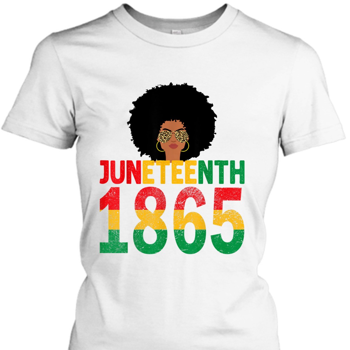 Strong Women Juneteenth 1865 Women Natural Hair T-Shirt