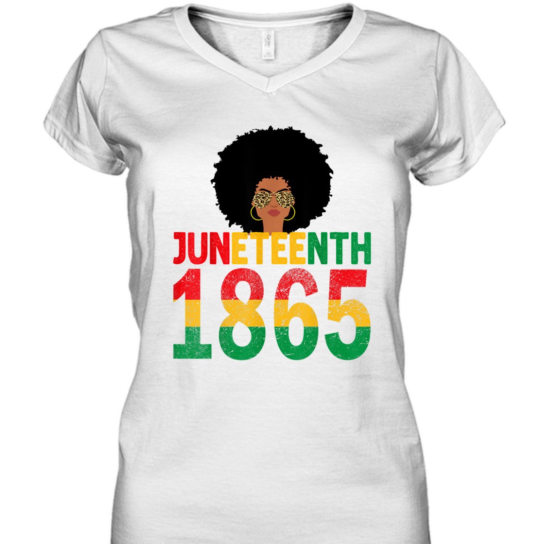 Strong Women Juneteenth 1865 Women Natural Hair T-Shirt