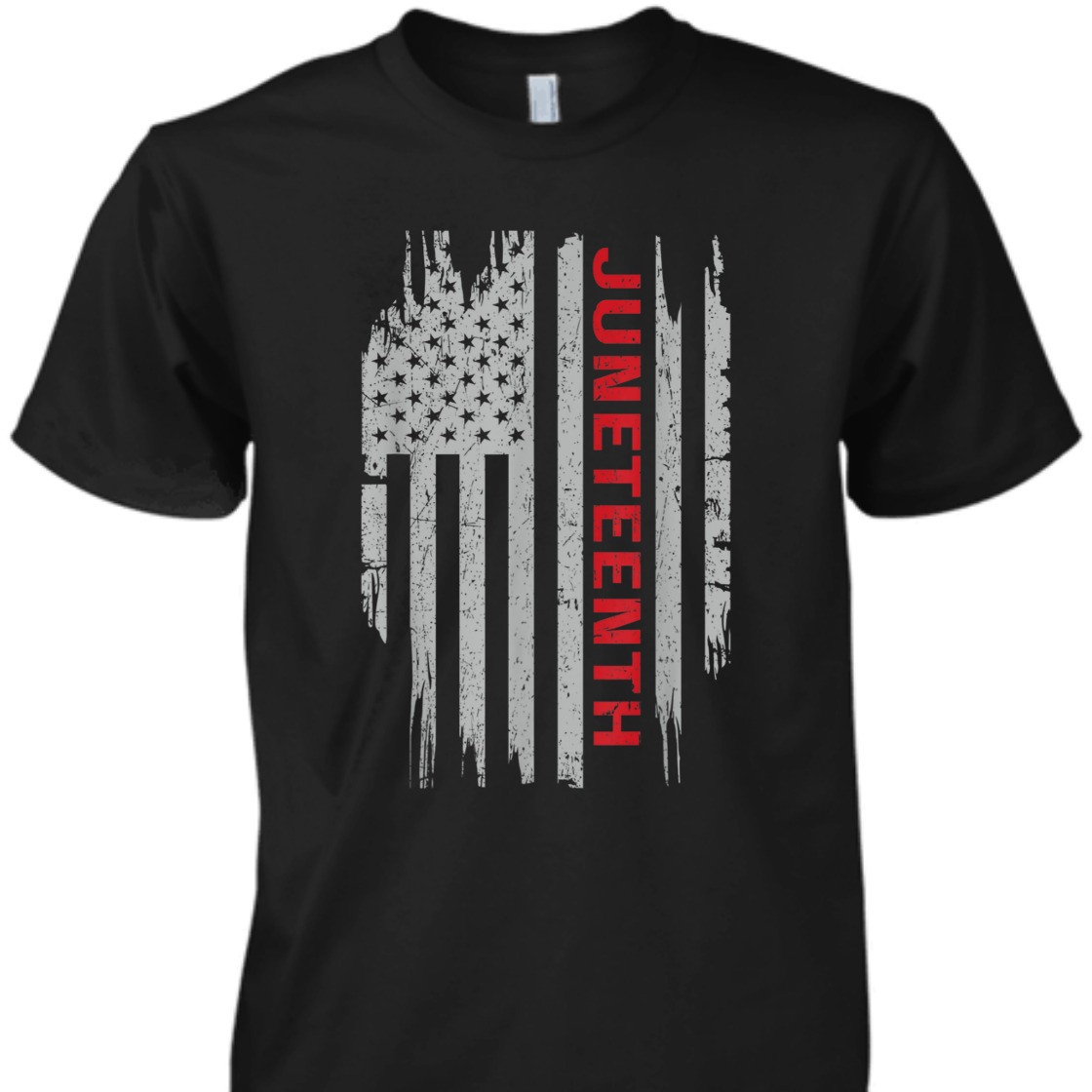 Strong Women Juneteenth American Flag USA T-Shirt