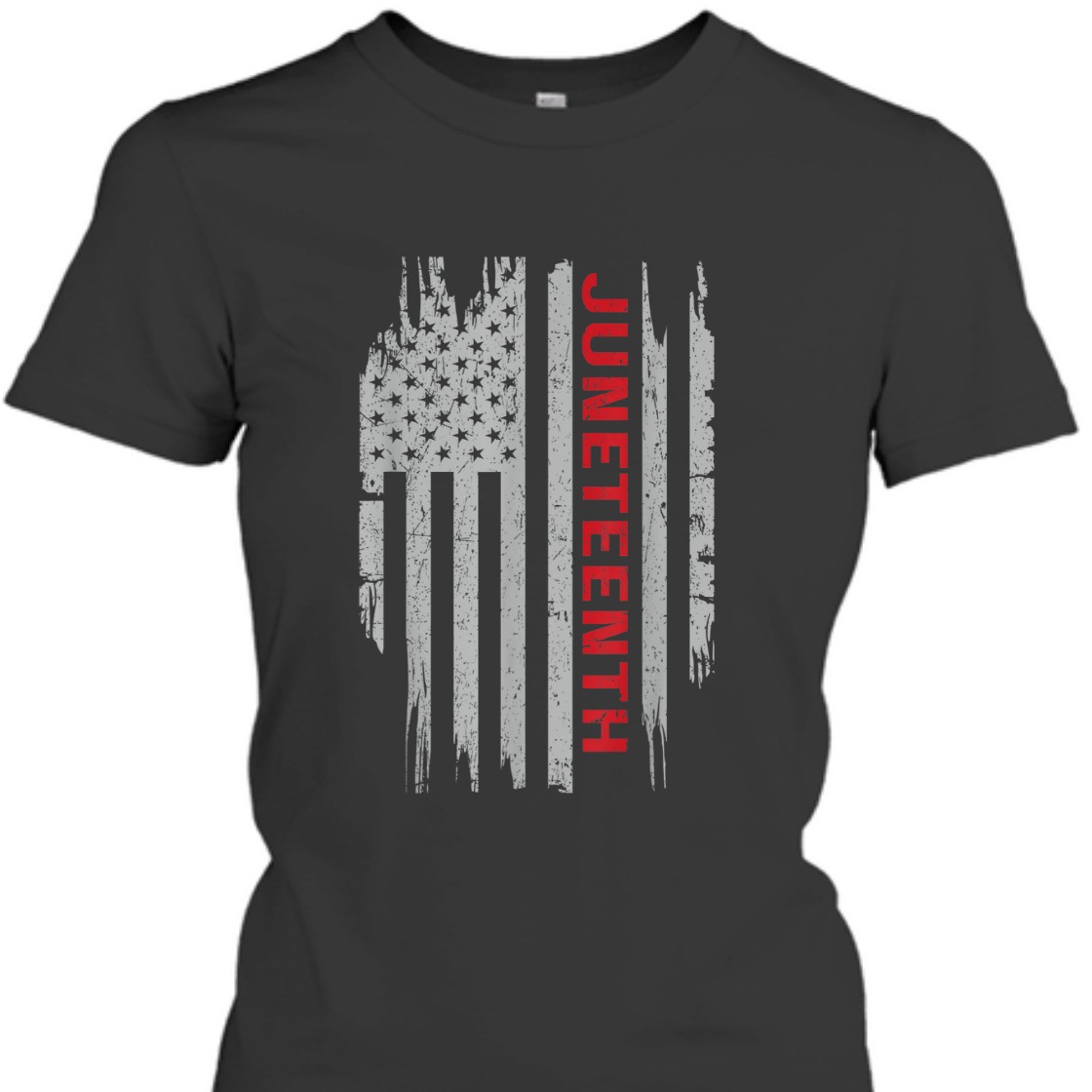 Strong Women Juneteenth American Flag USA T-Shirt