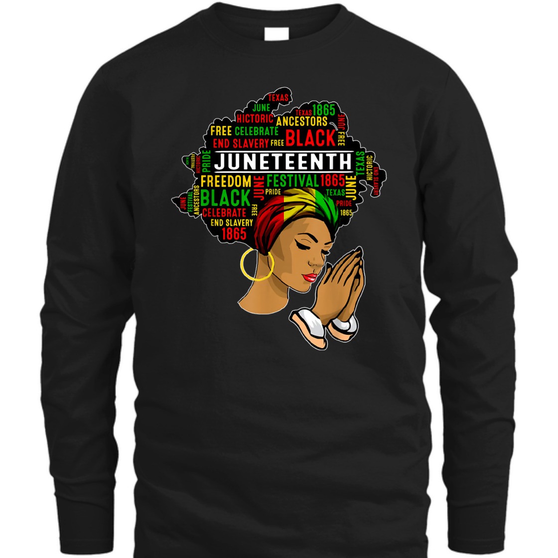 Strong Women Melanin Black Women Juneteenth Natural Hair Afro Word Art T-Shirt Strong Women Melanin Black Women Juneteenth Natural Hair Afro Word Art T-Shirt