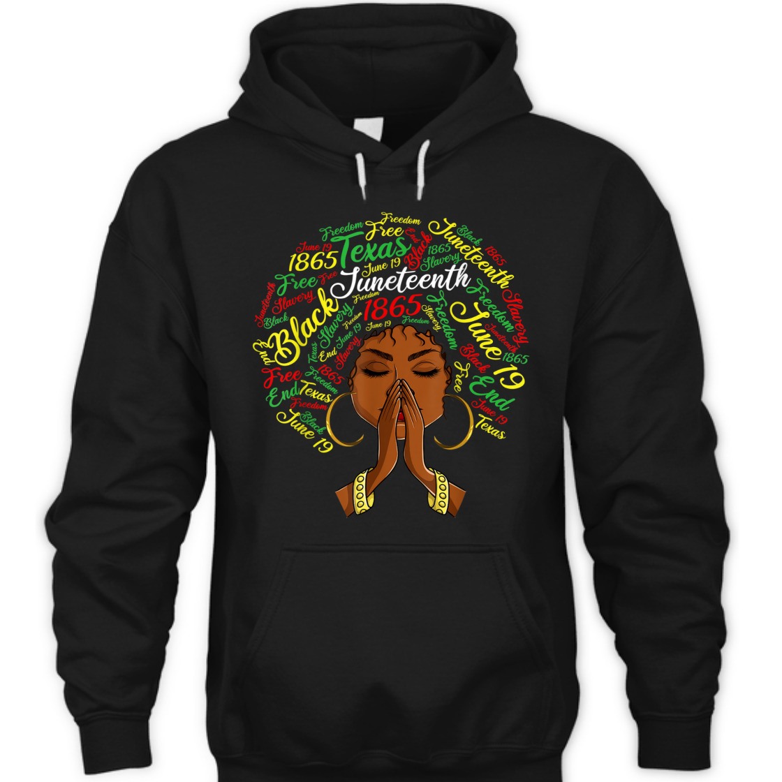 Strong Women Juneteenth, African Curly Natural Hair Girl T-Shirt
