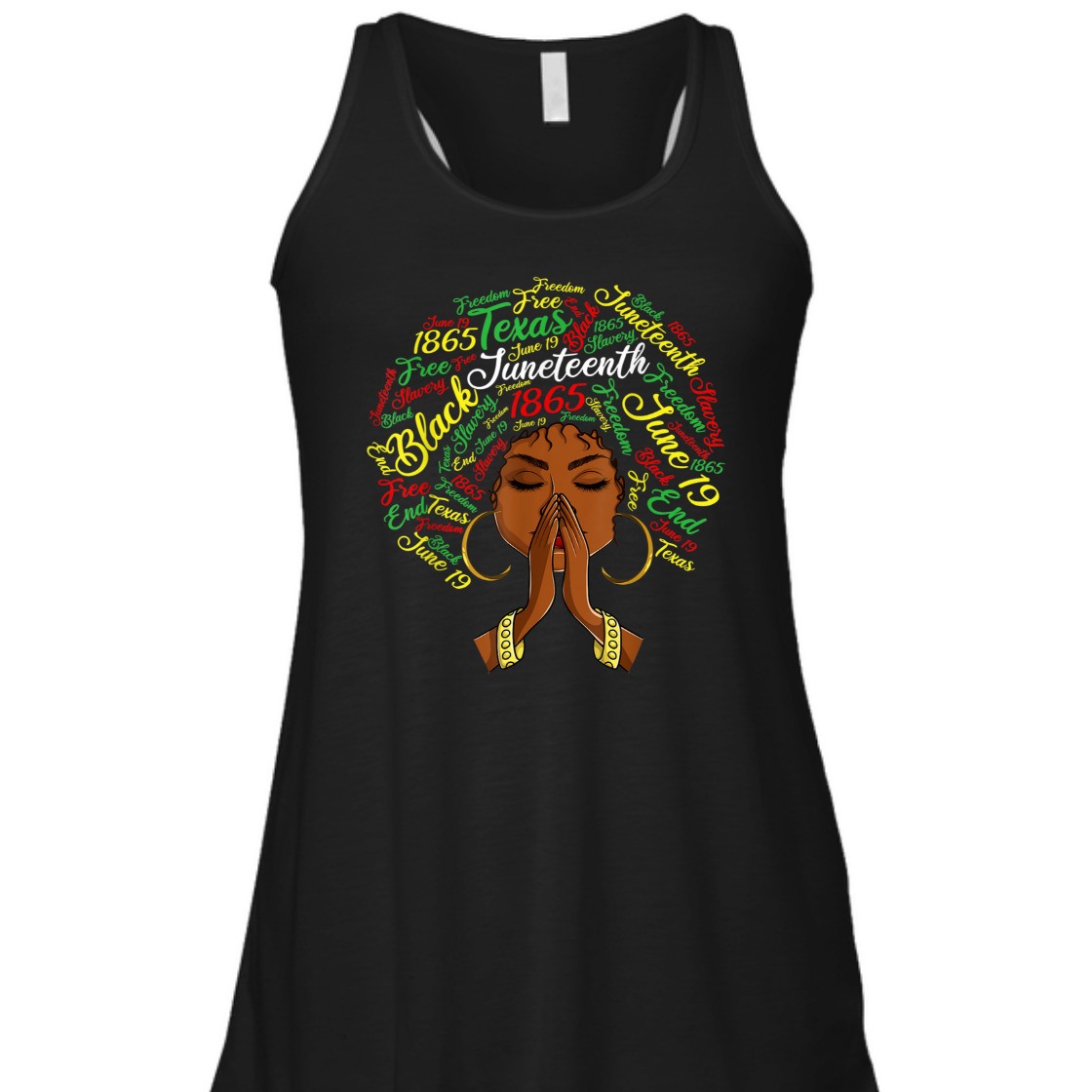 Strong Women Juneteenth, African Curly Natural Hair Girl T-Shirt