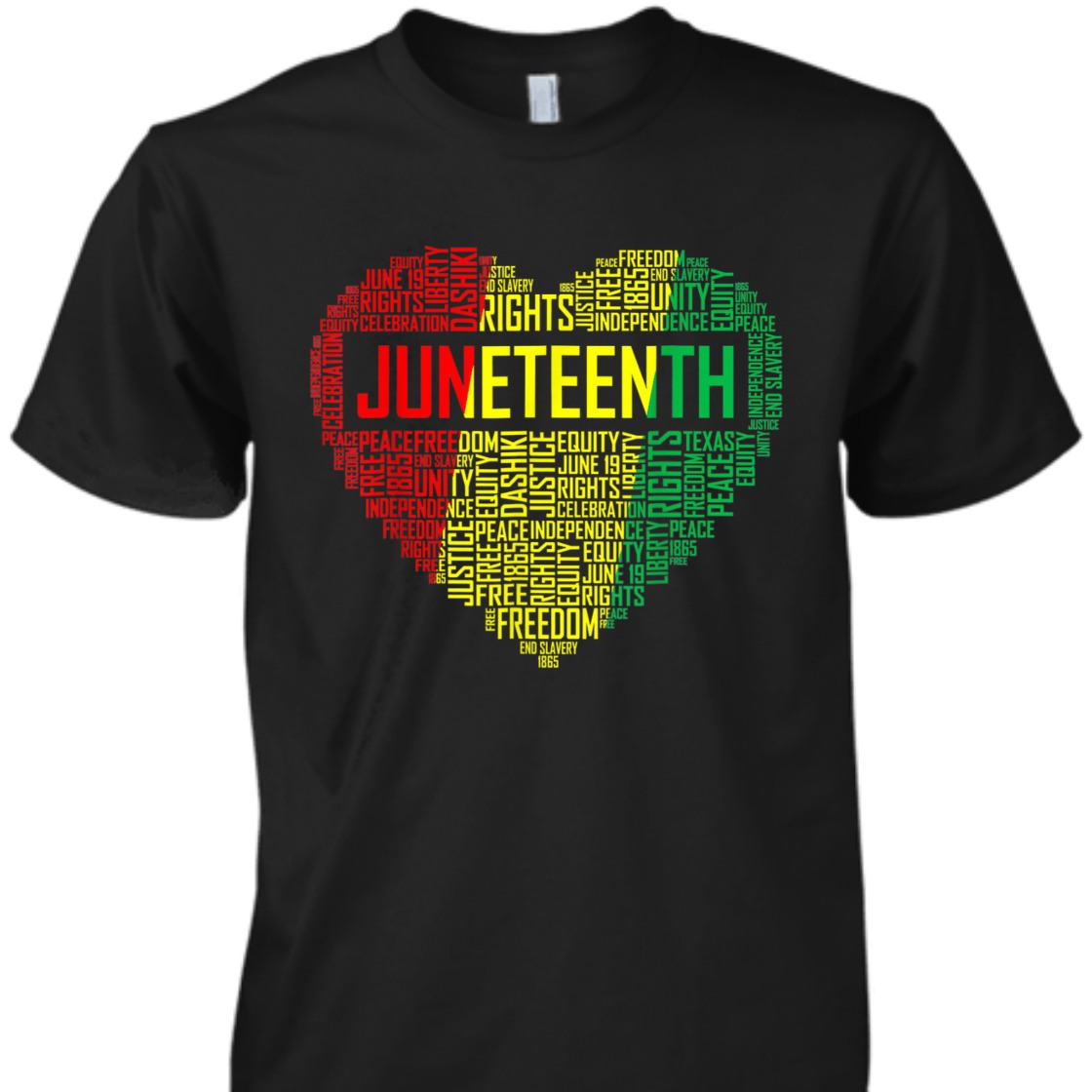 Strong Women Black History Juneteenth Heart Afro American African Freedom T-Shirt