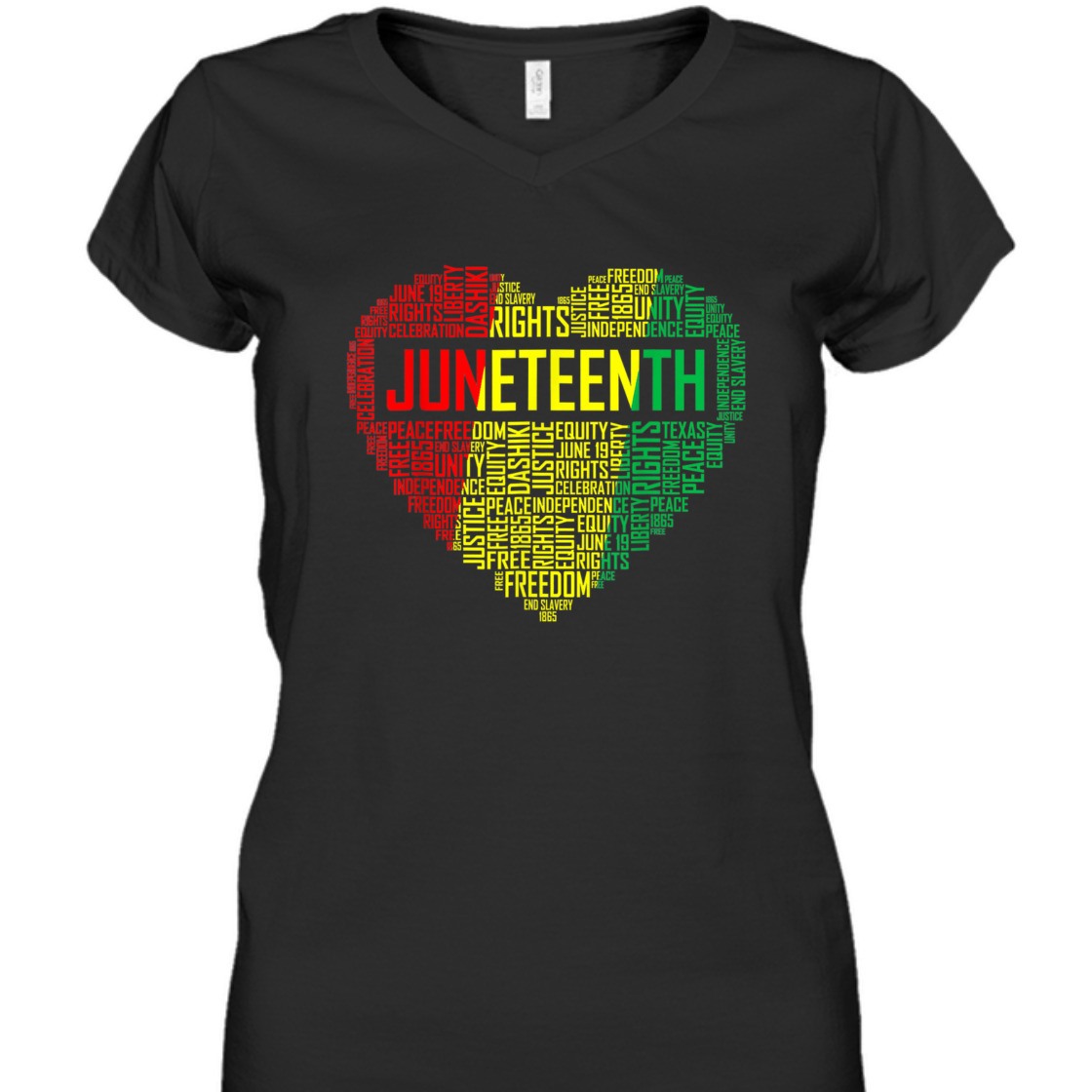 Strong Women Black History Juneteenth Heart Afro American African Freedom T-Shirt