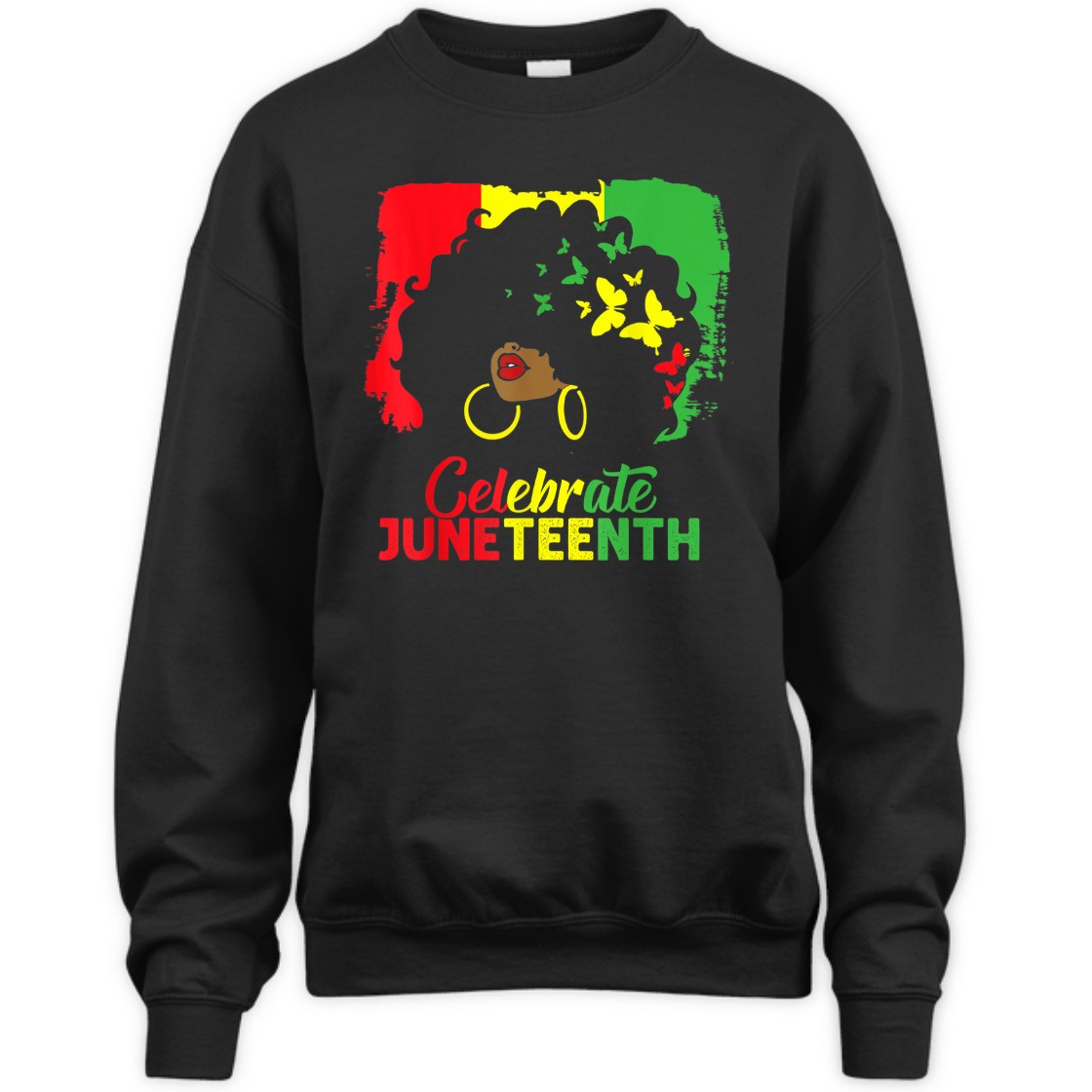 Strong Women Black Women Messy Bun Celebrate Juneteenth Indepedence Day T-Shirt