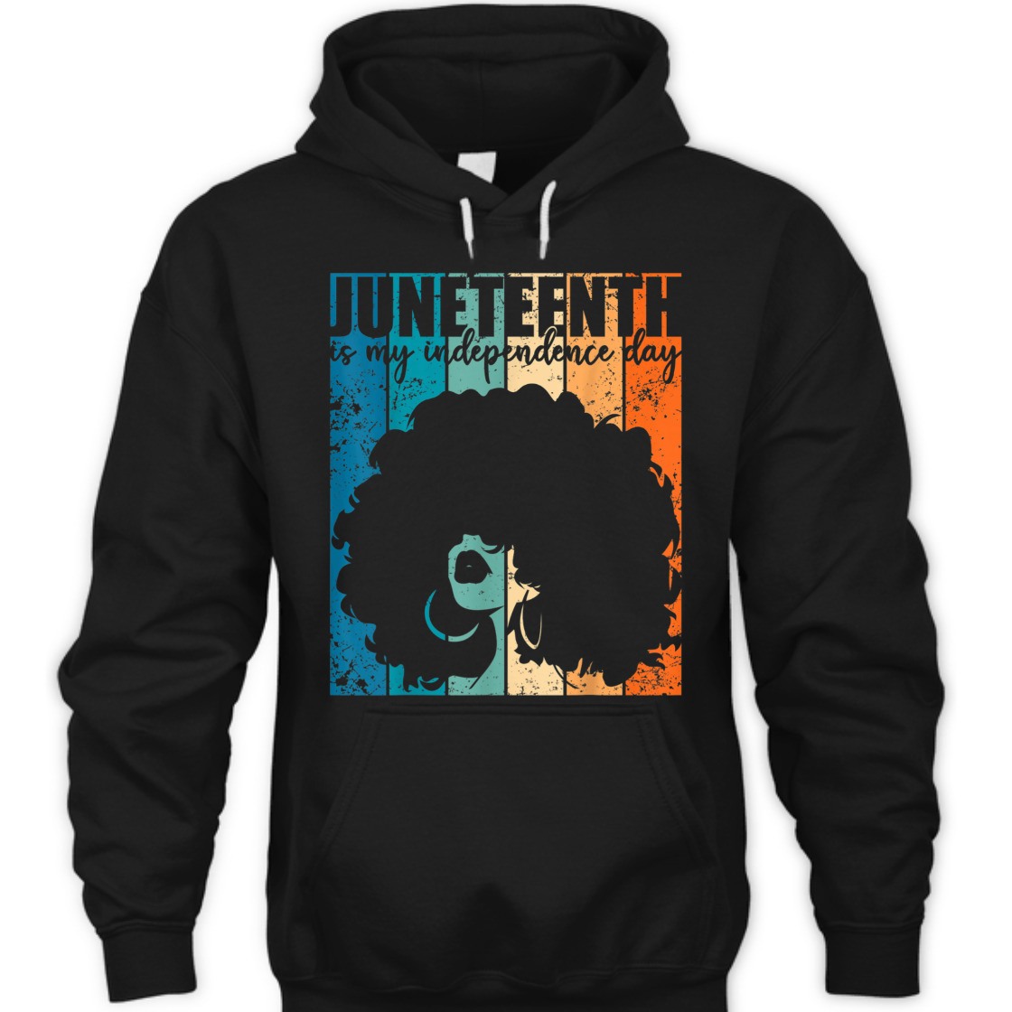 Strong Women Juneteenth My Independence Day Retro Afro Women Melanin T-Shirt