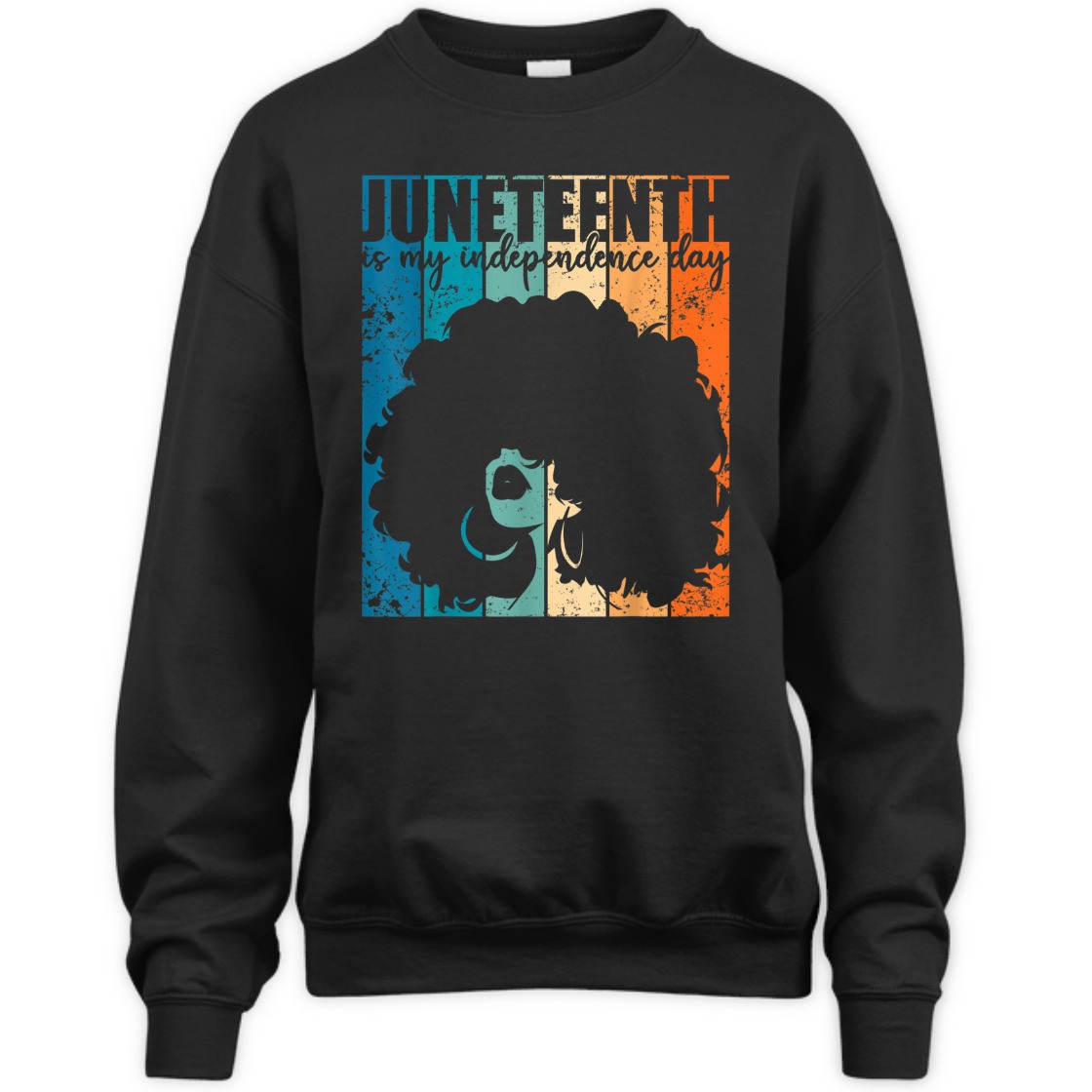 Strong Women Juneteenth My Independence Day Retro Afro Women Melanin T-Shirt