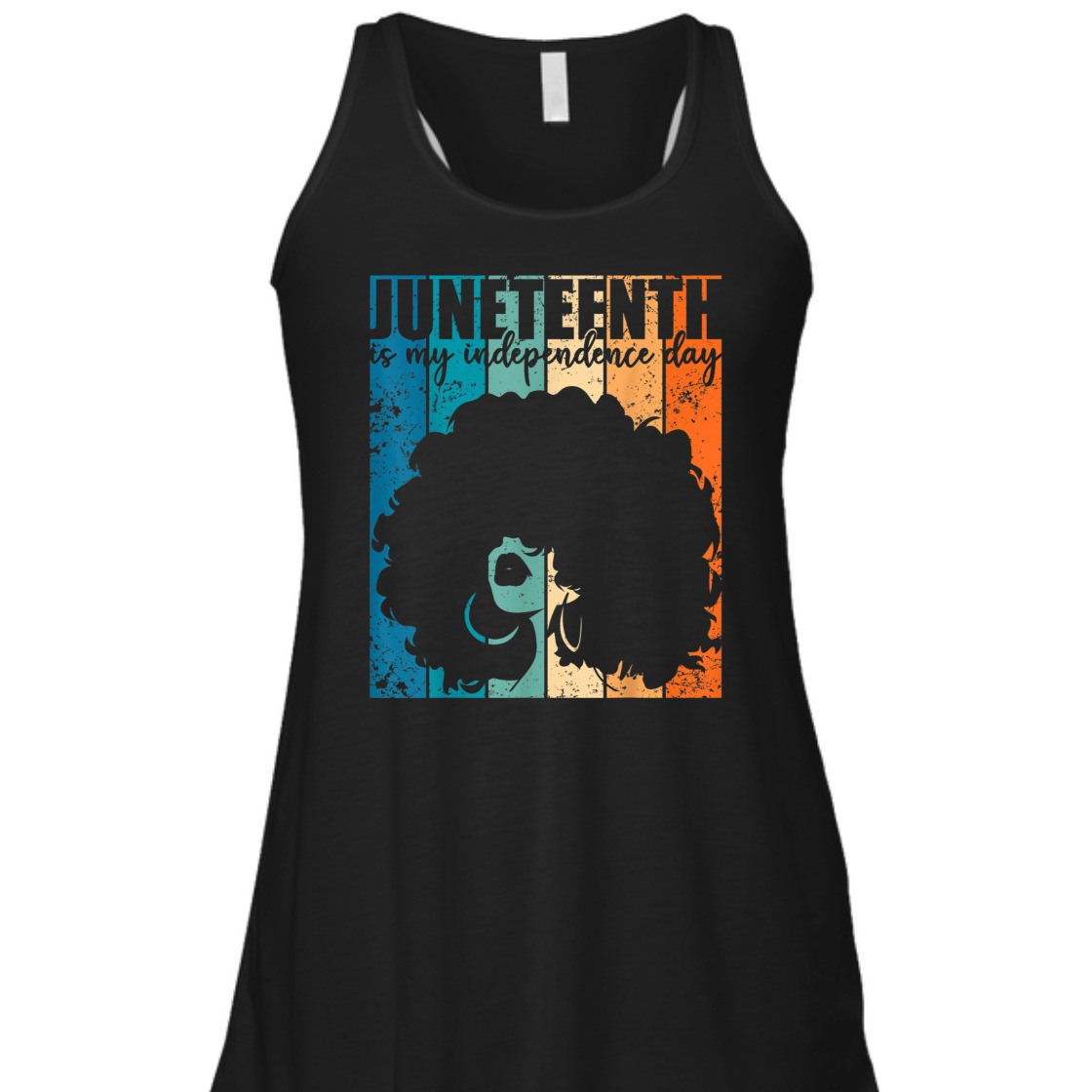 Strong Women Juneteenth My Independence Day Retro Afro Women Melanin T-Shirt