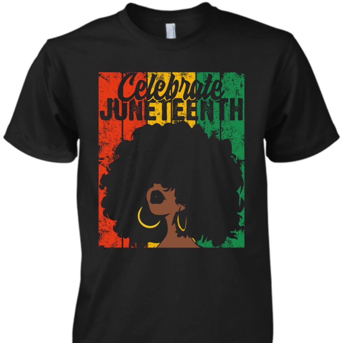 Strong Women Celebrate Juneteenth Retro African Colors Womens Gift T-Shirt