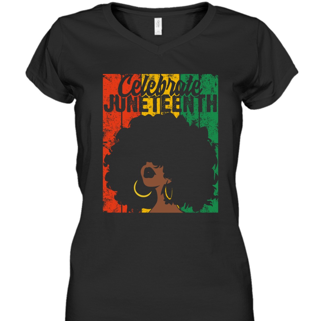 Strong Women Celebrate Juneteenth Retro African Colors Womens Gift T-Shirt