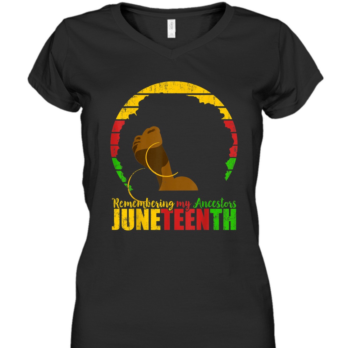 Strong Women Juneteenth Remembering My Ancestors Black Freedom T-Shirt
