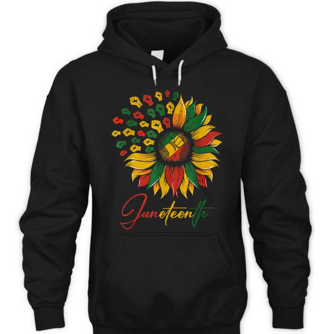 Sunflower Fist Juneteenth Black History African American T-Shirt